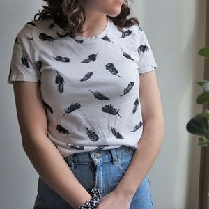 Forever 21 Feather T-Shirt